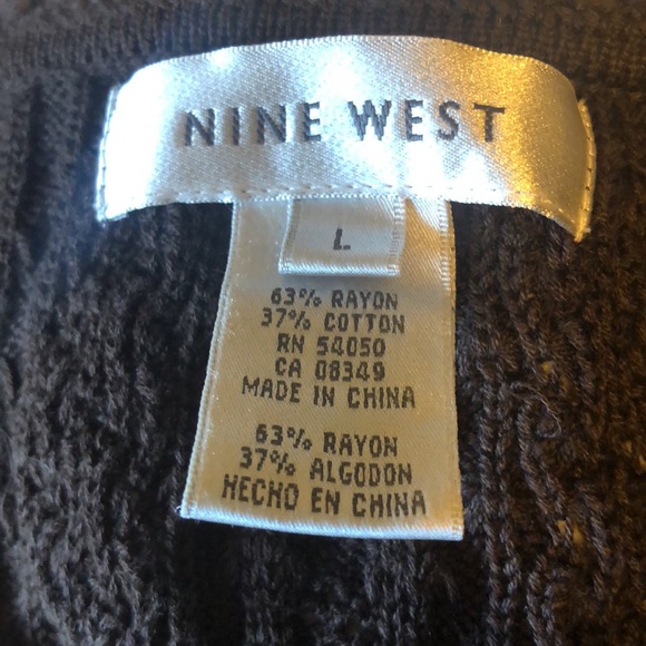 Nine West brown cardigan with sash, L - Picture 4 of 4